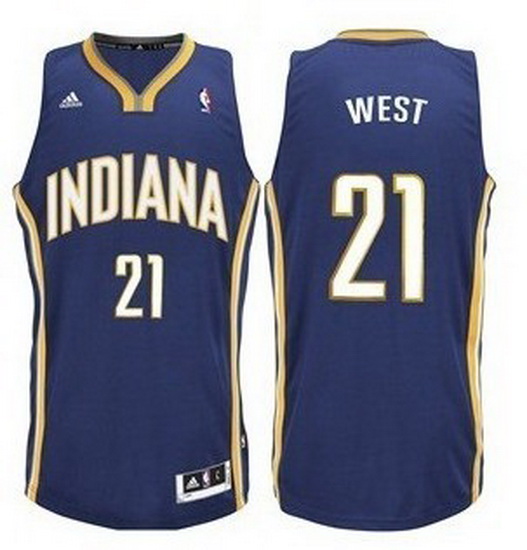 Camiseta West #21 Indiana Pacers Azul - Haga un click en la imagen para cerrar